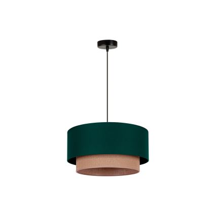 Duolla - Подвесная люстра BOHO 1xE27/15W/230V диаметр 45 см зеленый/коричневый