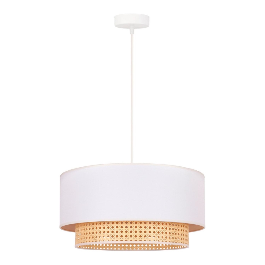 Duolla - Подвесная люстра BOHO 1xE27/15W/230V диаметр 45 см кремовая/ротанг