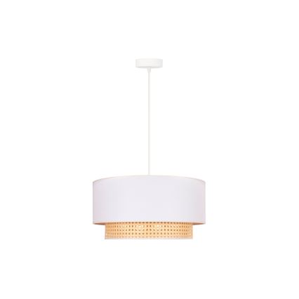 Duolla - Подвесная люстра BOHO 1xE27/15W/230V диаметр 45 см кремовая/ротанг