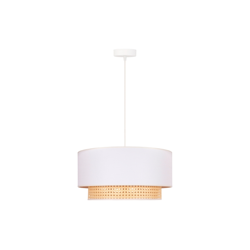 Duolla - Подвесная люстра BOHO 1xE27/15W/230V диаметр 45 см кремовая/ротанг