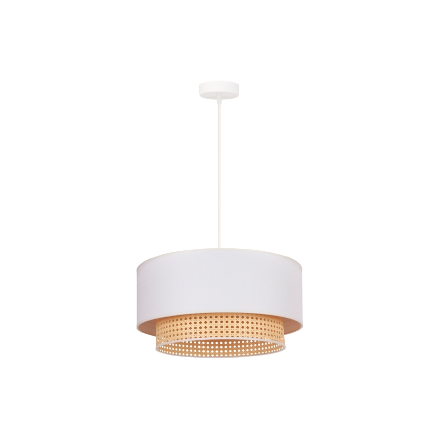 Duolla - Подвесная люстра BOHO 1xE27/15W/230V диаметр 45 см кремовая/ротанг