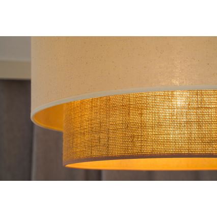 Duolla - Подвесная люстра BOHO 1xE27/40W/230V диаметр 45 см кремовый/коричневый