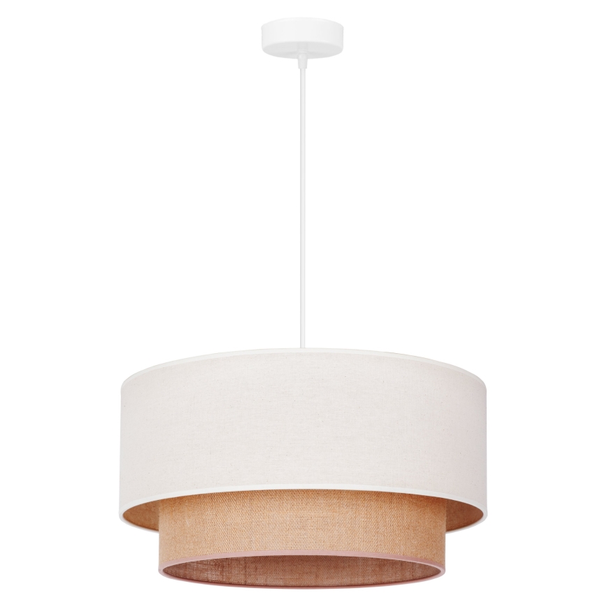 Duolla - Подвесная люстра BOHO 1xE27/40W/230V диаметр 45 см кремовый/коричневый