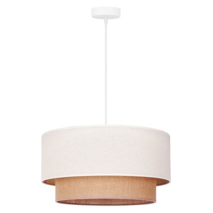 Duolla - Подвесная люстра BOHO 1xE27/40W/230V диаметр 45 см кремовый/коричневый