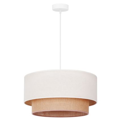Duolla - Подвесная люстра BOHO 1xE27/40W/230V диаметр 45 см кремовый/коричневый