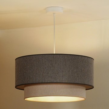 Duolla - Подвесная люстра BOHO ECO RECYCLING 1xE27/15W/230V диаметр 45 см коричневый/кремовый