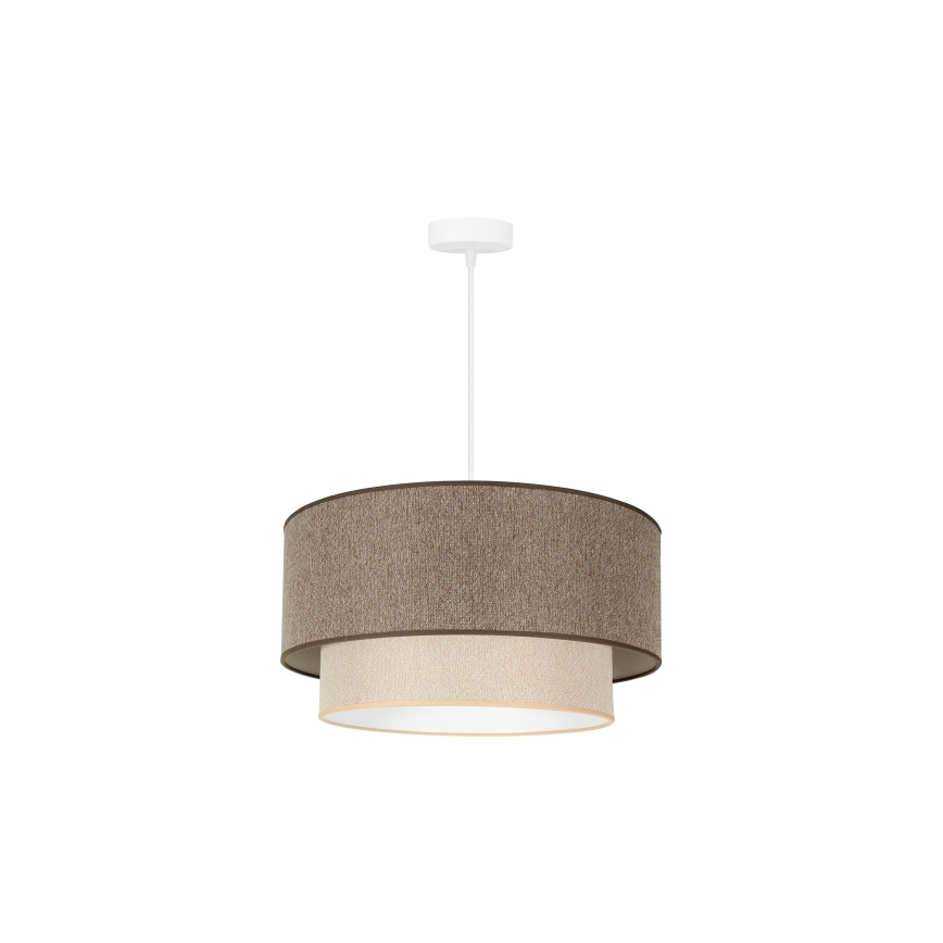 Duolla - Подвесная люстра BOHO ECO RECYCLING 1xE27/15W/230V диаметр 45 см коричневый/кремовый