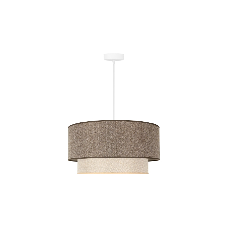 Duolla - Подвесная люстра BOHO ECO RECYCLING 1xE27/15W/230V диаметр 45 см коричневый/кремовый