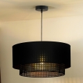 Duolla - Подвесная люстра BOHO RATTAN 1xE27/15W/230V диаметр 45 см черный