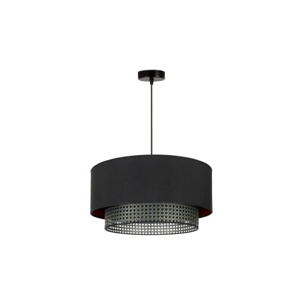 Duolla - Подвесная люстра BOHO RATTAN 1xE27/15W/230V диаметр 45 см черный