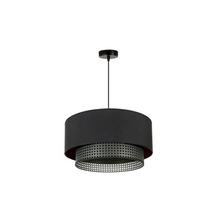 Duolla - Подвесная люстра BOHO RATTAN 1xE27/15W/230V диаметр 45 см черный