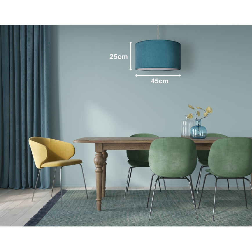 Duolla - Подвесная люстра BRISTOL 1xE27/40W/230V диаметр 45 см бирюзовый