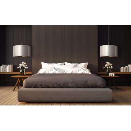 Duolla - Подвесная люстра CANNES 1xE27/15W/230V диаметр 45 см серебряный/медь