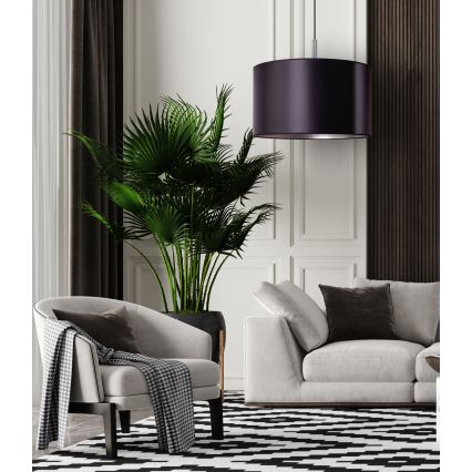 Duolla - Подвесная люстра CANNES 1xE27/15W/230V диаметр 50 см черный/серебряный