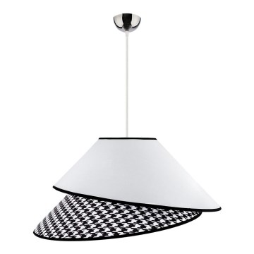Duolla - Подвесная люстра COCO 1xE27/40W/230V диаметр 50 см белый/черный