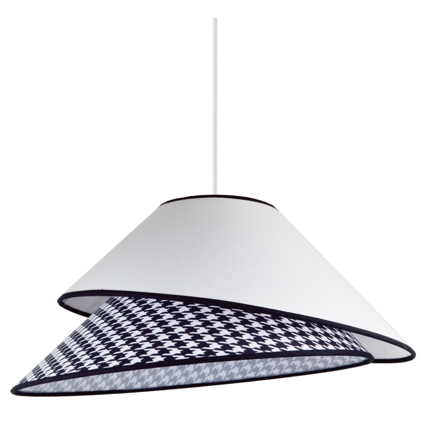 Duolla - Подвесная люстра COCO 1xE27/40W/230V диаметр 50 см белый/черный
