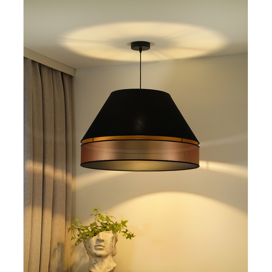 Duolla - Подвесная люстра COPPER SHINY 1xE27/15W/230V диаметр 60 см черный/медный