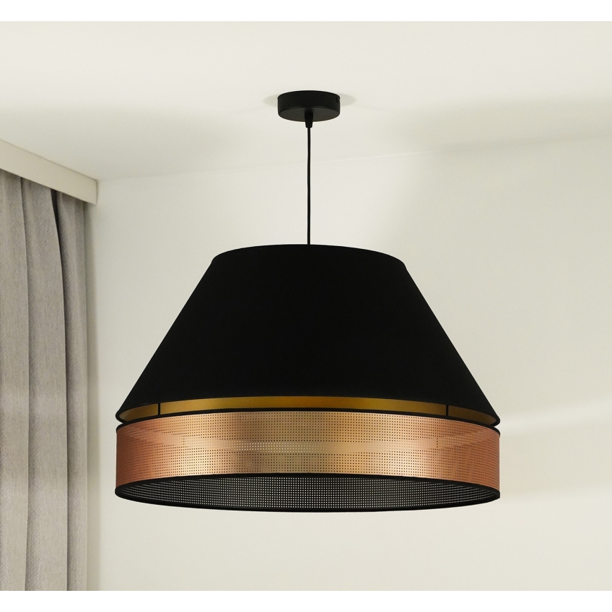 Duolla - Подвесная люстра COPPER SHINY 1xE27/15W/230V диаметр 60 см черный/медный