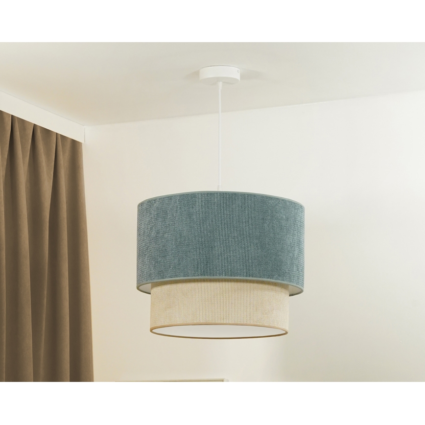 Duolla - Подвесная люстра CORDUROY 1xE27/15W/230V диаметр 40 см синий/бежевый