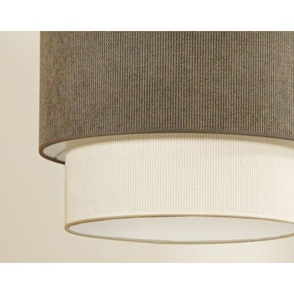 Duolla - Подвесная люстра CORDUROY 1xE27/15W/230V диаметр 40 см коричневый/кремовый