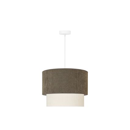 Duolla - Подвесная люстра CORDUROY 1xE27/15W/230V диаметр 40 см коричневый/кремовый