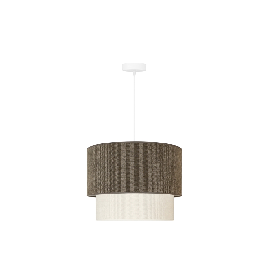 Duolla - Подвесная люстра CORDUROY 1xE27/15W/230V диаметр 40 см коричневый/кремовый