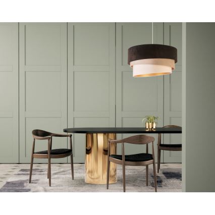 Duolla - Подвесная люстра DEVON 1xE27/40W/230V диаметр 45 см черный/бежевый