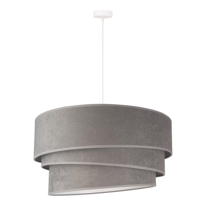 Duolla - Подвесная люстра DEVON 1xE27/40W/230V диаметр 45 см серый