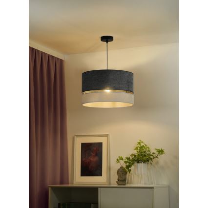 Duolla - Подвесная люстра DOUBLE 1xE27/15W/230V диаметр 40 см серый
