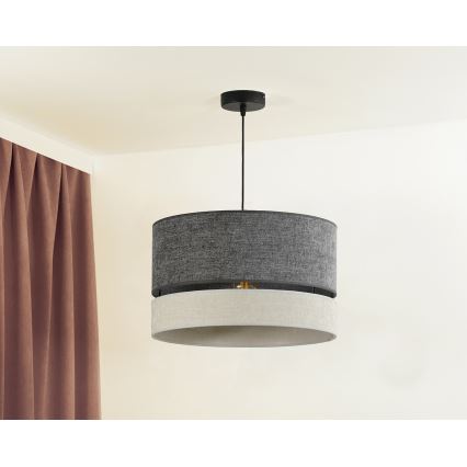 Duolla - Подвесная люстра DOUBLE 1xE27/15W/230V диаметр 40 см серый