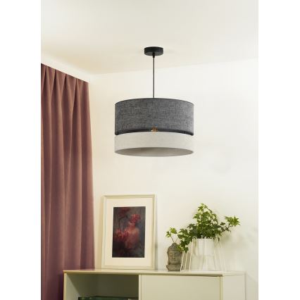 Duolla - Подвесная люстра DOUBLE 1xE27/15W/230V диаметр 40 см серый