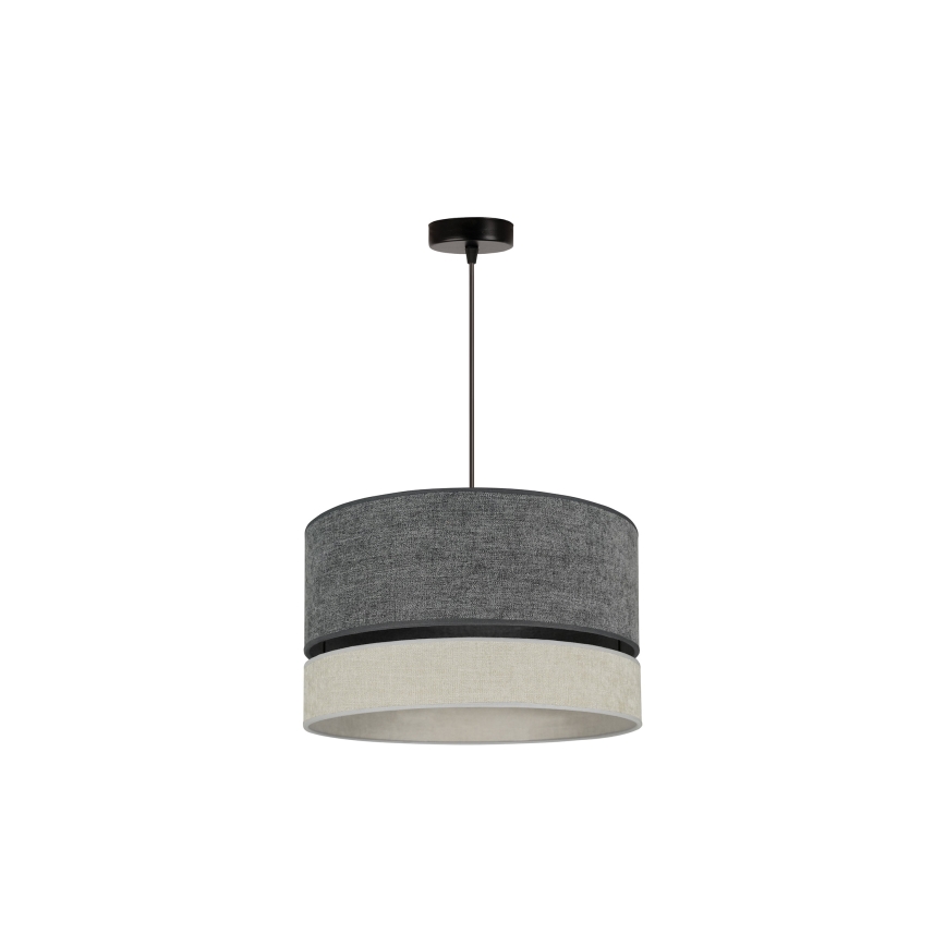 Duolla - Подвесная люстра DOUBLE 1xE27/15W/230V диаметр 40 см серый