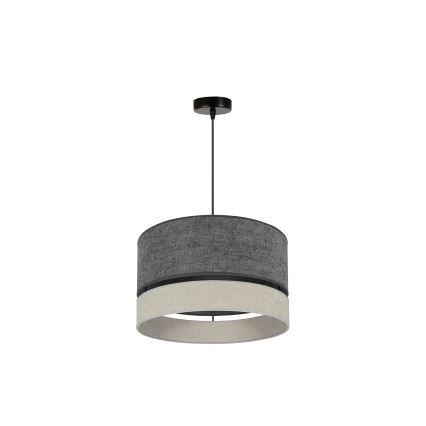 Duolla - Подвесная люстра DOUBLE 1xE27/15W/230V диаметр 40 см серый