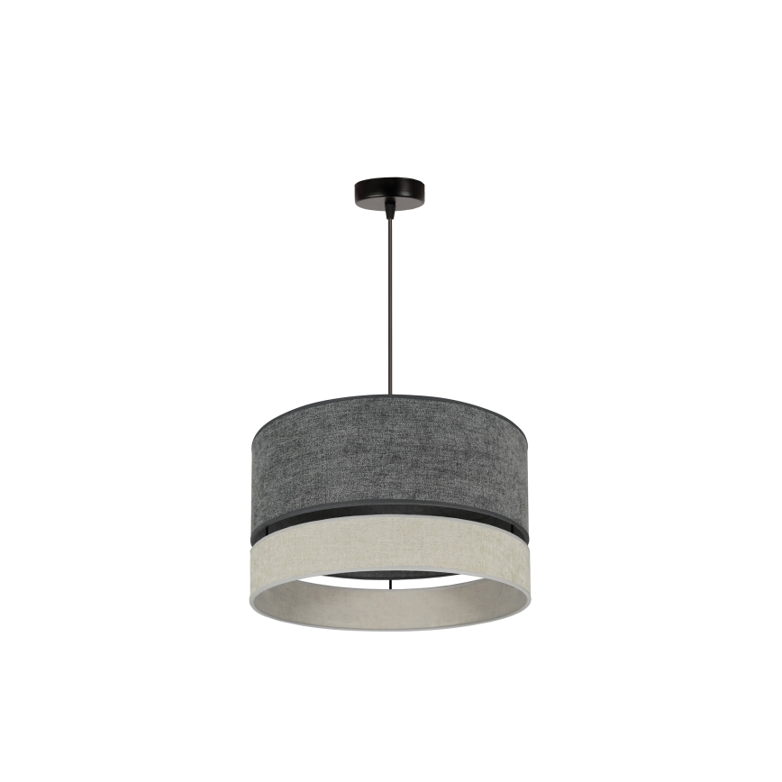 Duolla - Подвесная люстра DOUBLE 1xE27/15W/230V диаметр 40 см серый