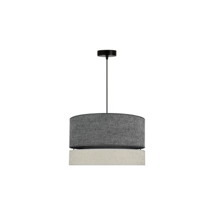 Duolla - Подвесная люстра DOUBLE 1xE27/15W/230V диаметр 40 см серый