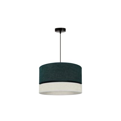 Duolla - Подвесная люстра DOUBLE 1xE27/15W/230V диаметр 40 см зеленый/серый