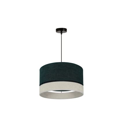 Duolla - Подвесная люстра DOUBLE 1xE27/15W/230V диаметр 40 см зеленый/серый