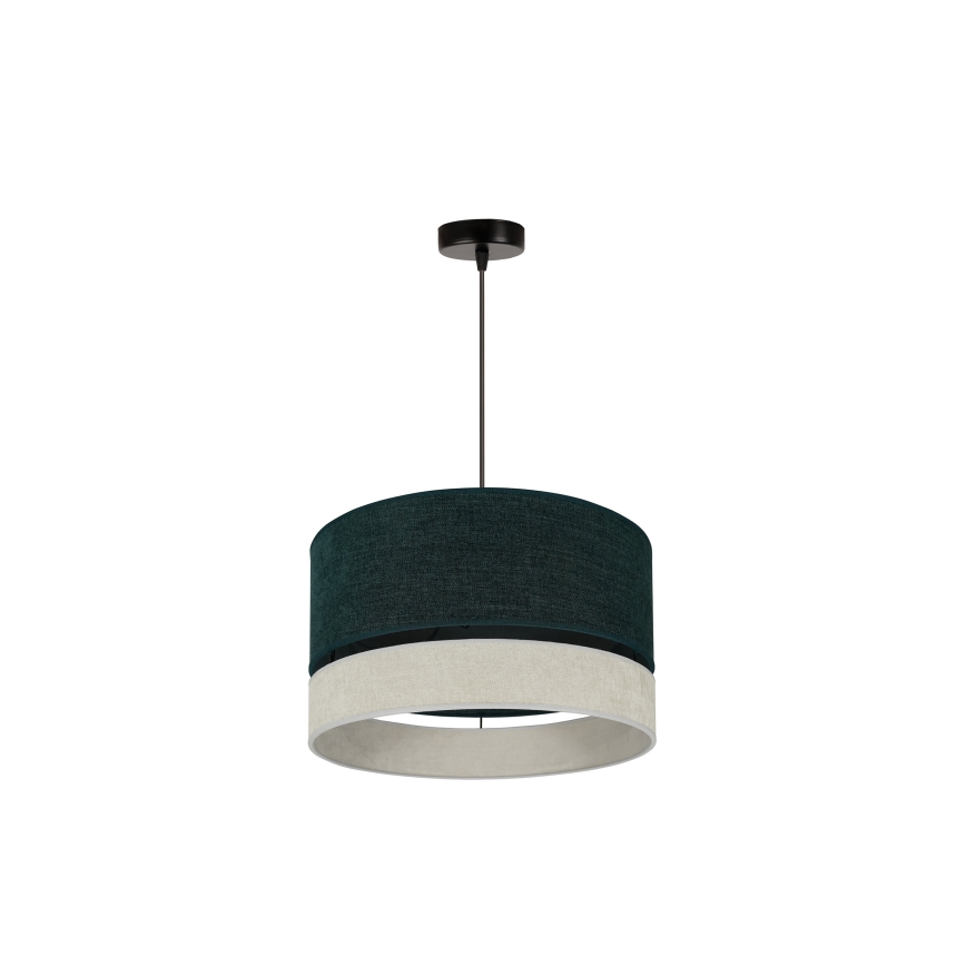 Duolla - Подвесная люстра DOUBLE 1xE27/15W/230V диаметр 40 см зеленый/серый