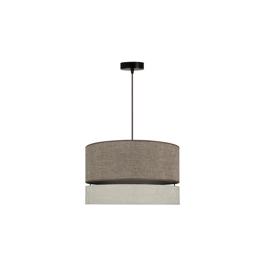 Duolla - Подвесная люстра DOUBLE 1xE27/15W/230V диаметр 40 см коричневый/серый