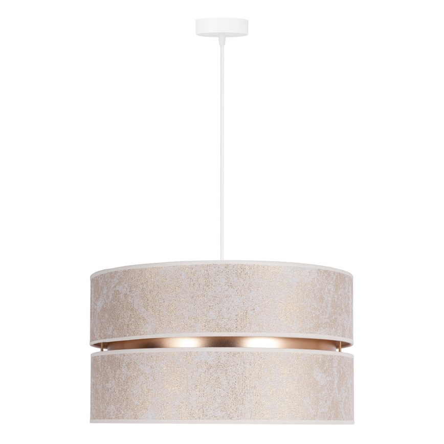 Duolla - Подвесная люстра DUO 1xE27/15W/230V диаметр 40 см белый/золотистый