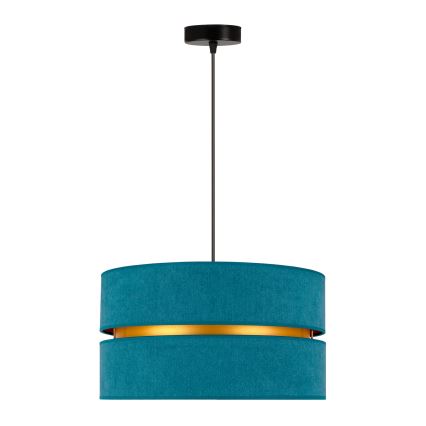 Duolla - Подвесная люстра DUO 1xE27/15W/230V диаметр 40 см бирюзовый/золотистый