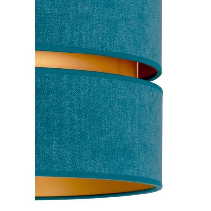 Duolla - Подвесная люстра DUO 1xE27/15W/230V диаметр 40 см бирюзовый/золотистый
