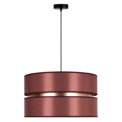 Duolla - Подвесная люстра DUO 1xE27/15W/230V диаметр 40 см бордовый/золотистый