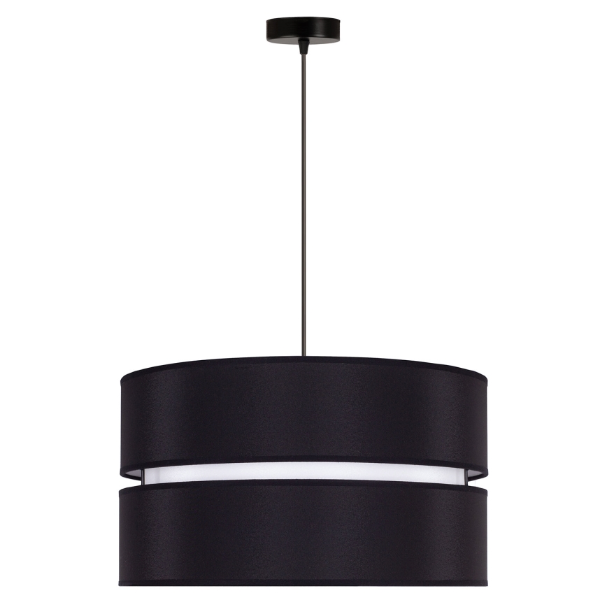 Duolla - Подвесная люстра DUO 1xE27/15W/230V диаметр 40 см черный/белый