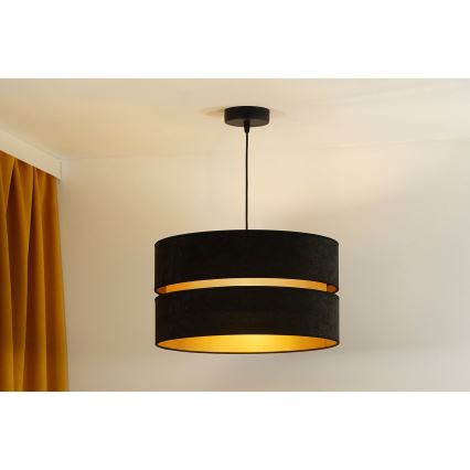 Duolla - Подвесная люстра DUO 1xE27/15W/230V диаметр 40 см черный/золотистый
