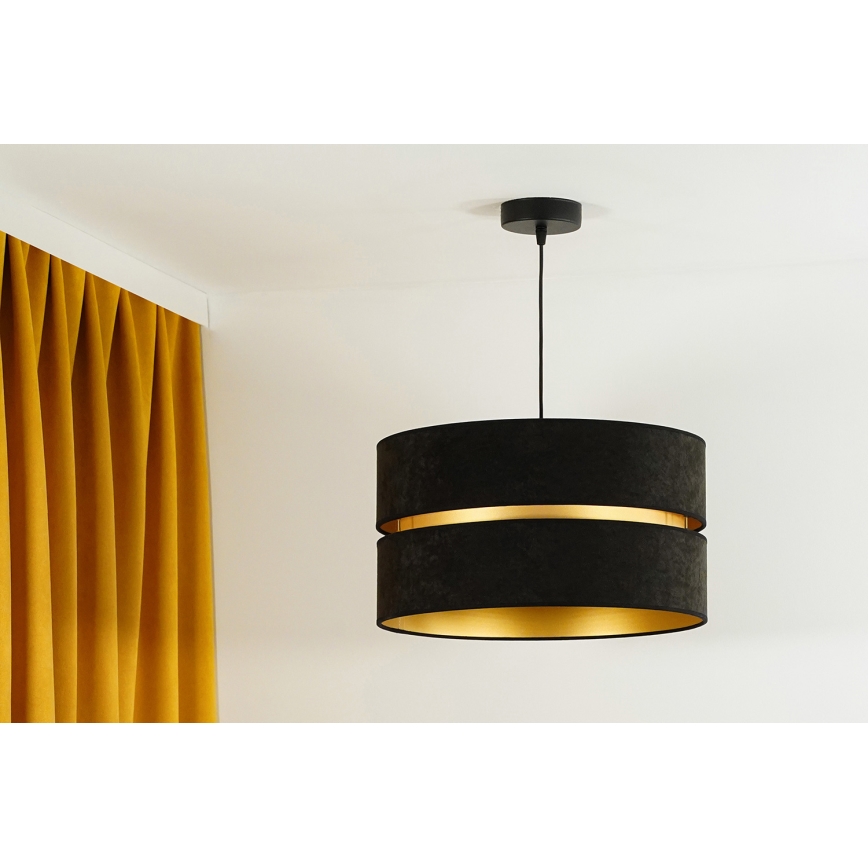 Duolla - Подвесная люстра DUO 1xE27/15W/230V диаметр 40 см черный/золотистый