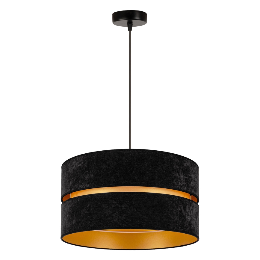 Duolla - Подвесная люстра DUO 1xE27/15W/230V диаметр 40 см черный/золотистый