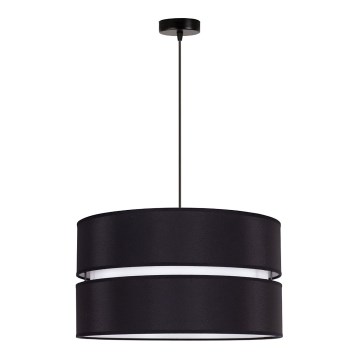 Duolla - Подвесная люстра DUO 1xE27/15W/230V диаметр 40 см черный/белый