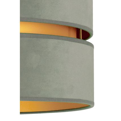 Duolla - Подвесная люстра DUO 1xE27/15W/230V диаметр 40 см светло-зеленый/золотистый