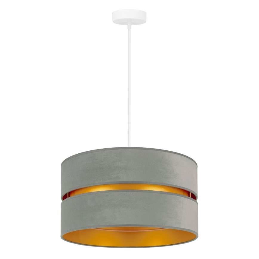 Duolla - Подвесная люстра DUO 1xE27/15W/230V диаметр 40 см светло-зеленый/золотистый